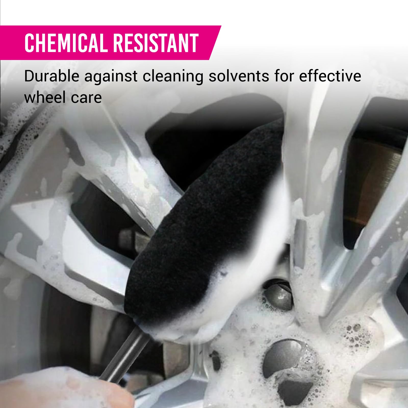 H.O.W AUTO DETAILING & CARE Cepillo de limpieza de neumáticos de coche