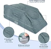 Vista 8 de KingPavonini Almohadas de elevación de piernas ajustables de 4 alturas para después de la cirugía con curva ergonómica, almohada de espuma