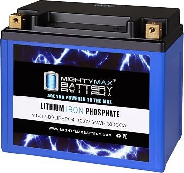 Mighty Max Battery YTX12-BS Lithium Replacement Battery compatible with MBTX12U, HTX12-BS
