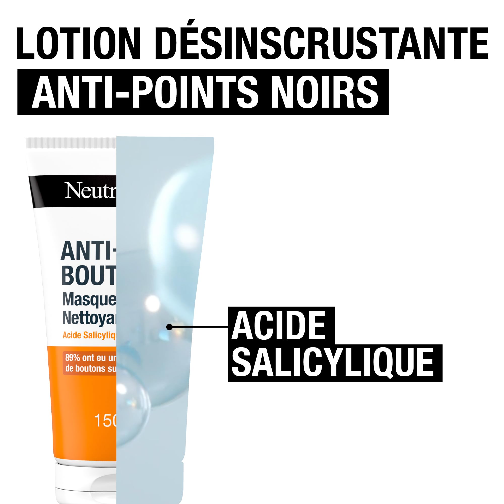Neutrogena | Maska oczyszczająca 2 w 1 (tubka 150 ml) - Do mycia twarzy z kwasem salicylowym (1%)