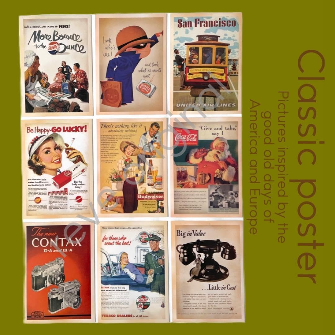 Amazon.co.jp: ポストカード アート ポスター レトロ アンティーク