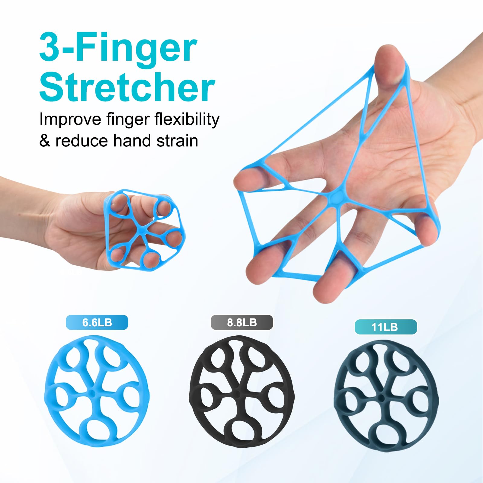Kit D'entraîneur De Préhension Flintronic – 6 Résistances + Balles Anti-stress – Silicone, Portable – Rééducation