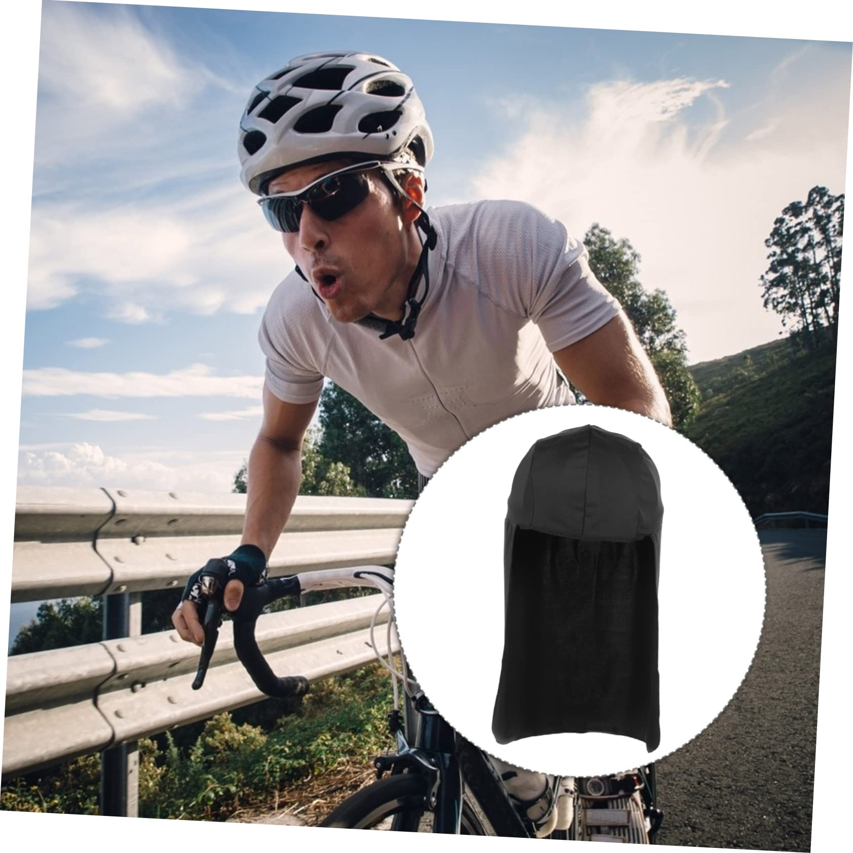 minkissy Lightweight Cycling Cap Fashionable Style for Outdoor Activities Beach Camping Black