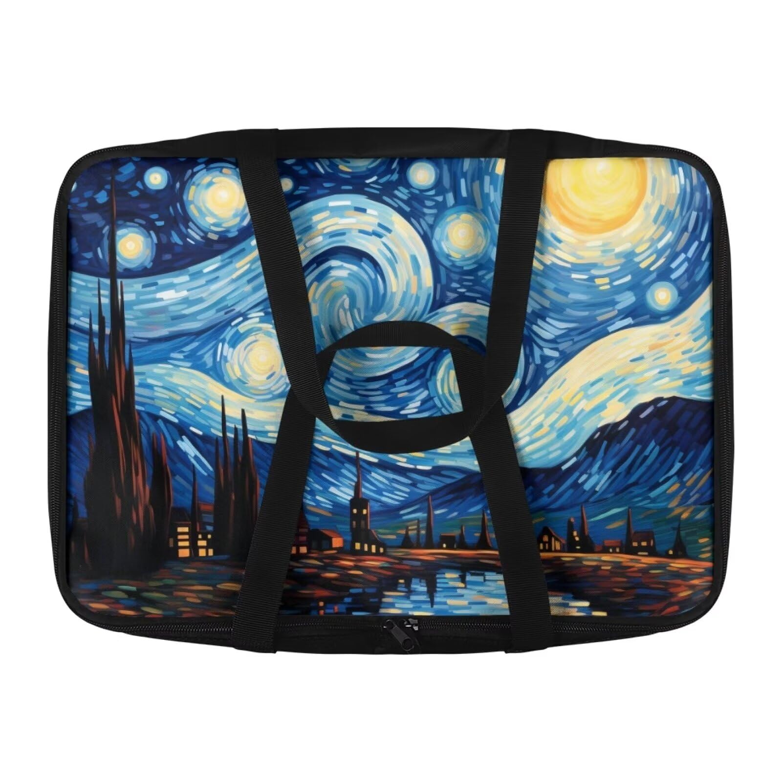 CREAMIC Van Gogh Starry Night Insulated Casserole Carrier Travel Bag - Portable Food Warmer for Hot or Cold Food - Beach Parties, Picnic