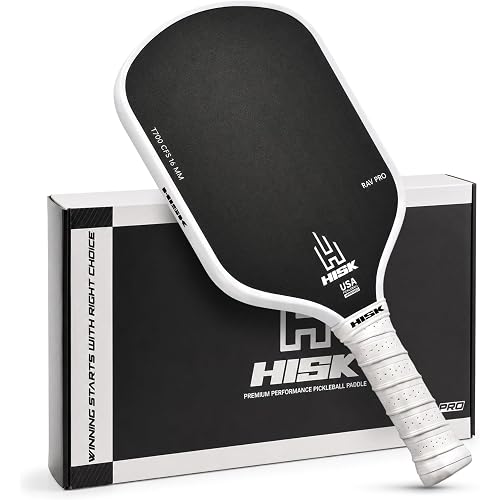 RAV PRO Pickleball Paddle - Ultimate HIGH END 16mm Japanese Toray T700 Raw Carbon Fiber CFS w/Excellent GRIT Roughness Texture, Aero Dynamic Curve, USAPA Approved, Non Slip Grip