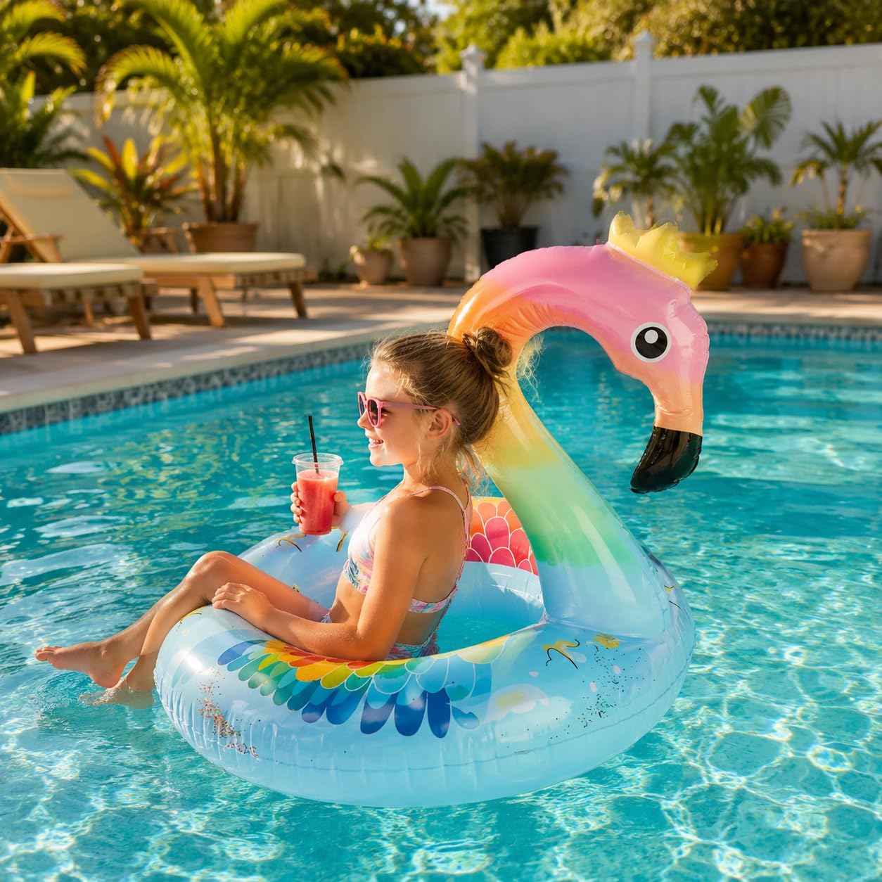 FLAMANT ROSE GONFLABLE INTEX ☀️🦩 142 x 137 x 97 cm L'incontournable de l'été débarque dans votre piscine 😍💦 Avec son look fun et ultra tendance, ce flamant rose géant est
