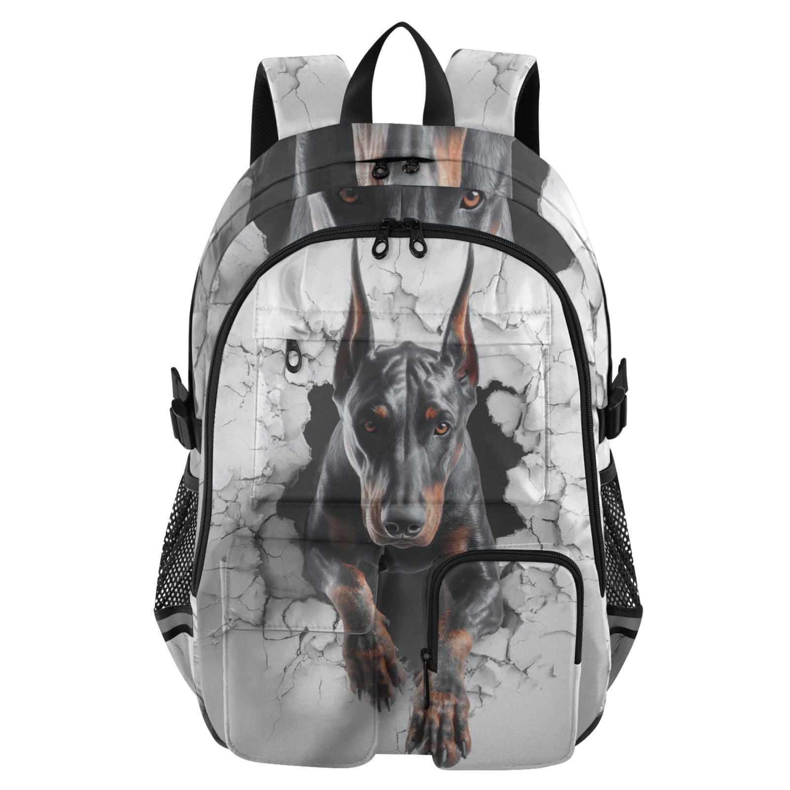 Doberman pies 3D bieganie plecak podróżny dla mężczyzn kobiet Doberman pies 3D bieganie szkoła torba na książki dla nastolatek 44,5 cm męskie plecaki biznesowe plecak