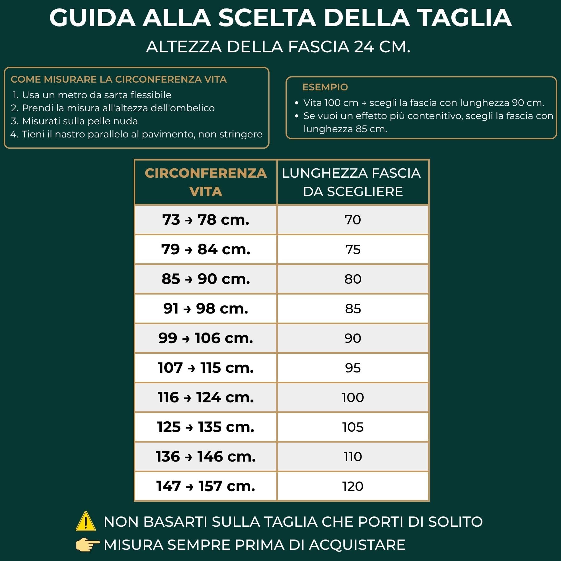 Easy8 – H24/120 Pancera Contenitiva Uomo Donna, Pancera Post Parto, Altezza 24 cm, Fascia Addominale Post Operatoria, Elastica, Guaina, Lombare, Corsetto, Chiusura a Strappo Regolabile