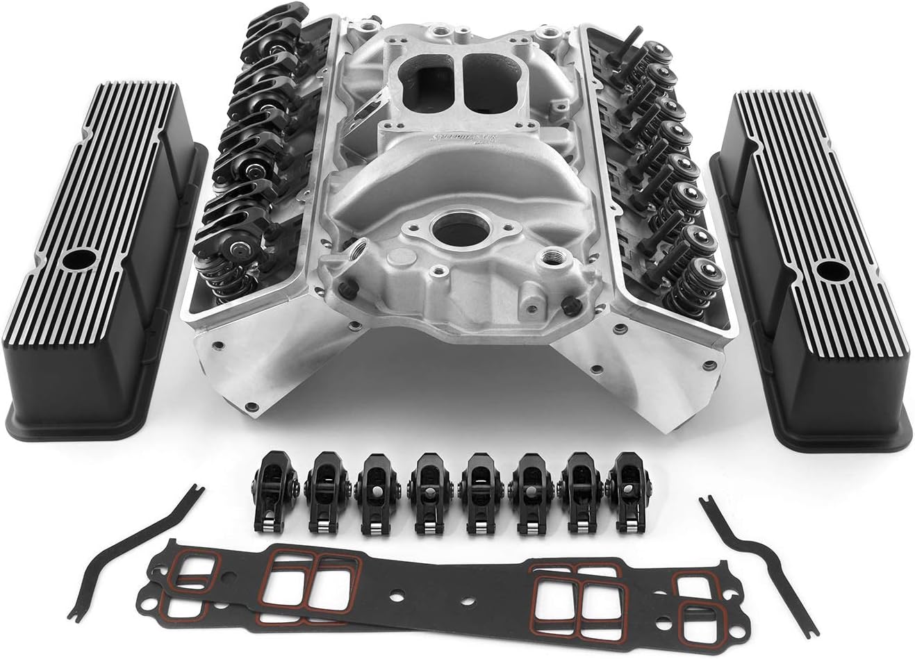 Speedmaster 1-435-004 Compatible with Chevy SBC 350 Straight Cylinder Head Top End Engine Combo Kit [Hydraulic Flat Tappet]