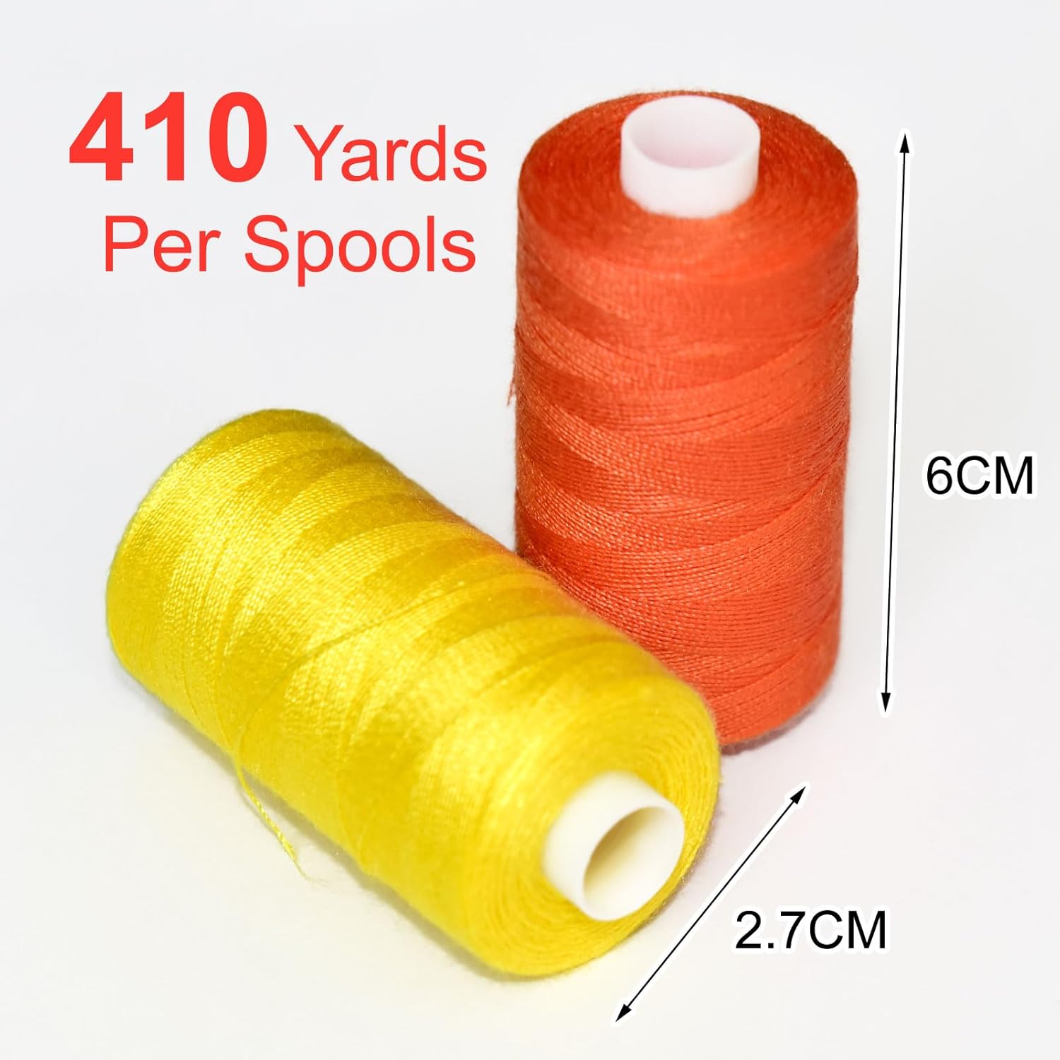72Pcs 36 Colors Prewound Bobbins and 36 Sewing Thread Spools for Hand & Machine Sewing, Emergency and Travel, DIY and Home, 36 Colors 410 Yards per Polyester Thread Spools