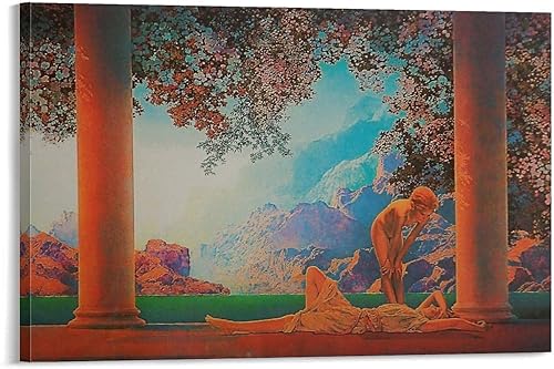 Maxfield Parrish - Póster de Daybreak (1922), pintura decorativa, lienzo, arte de pared, póster de sala de estar, dormitorio, pintura de 16 x 24