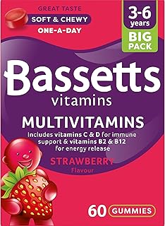 Bassetts Vitamins 3-6 Years Strawberry Flavour Multivitamins 60 Gummies