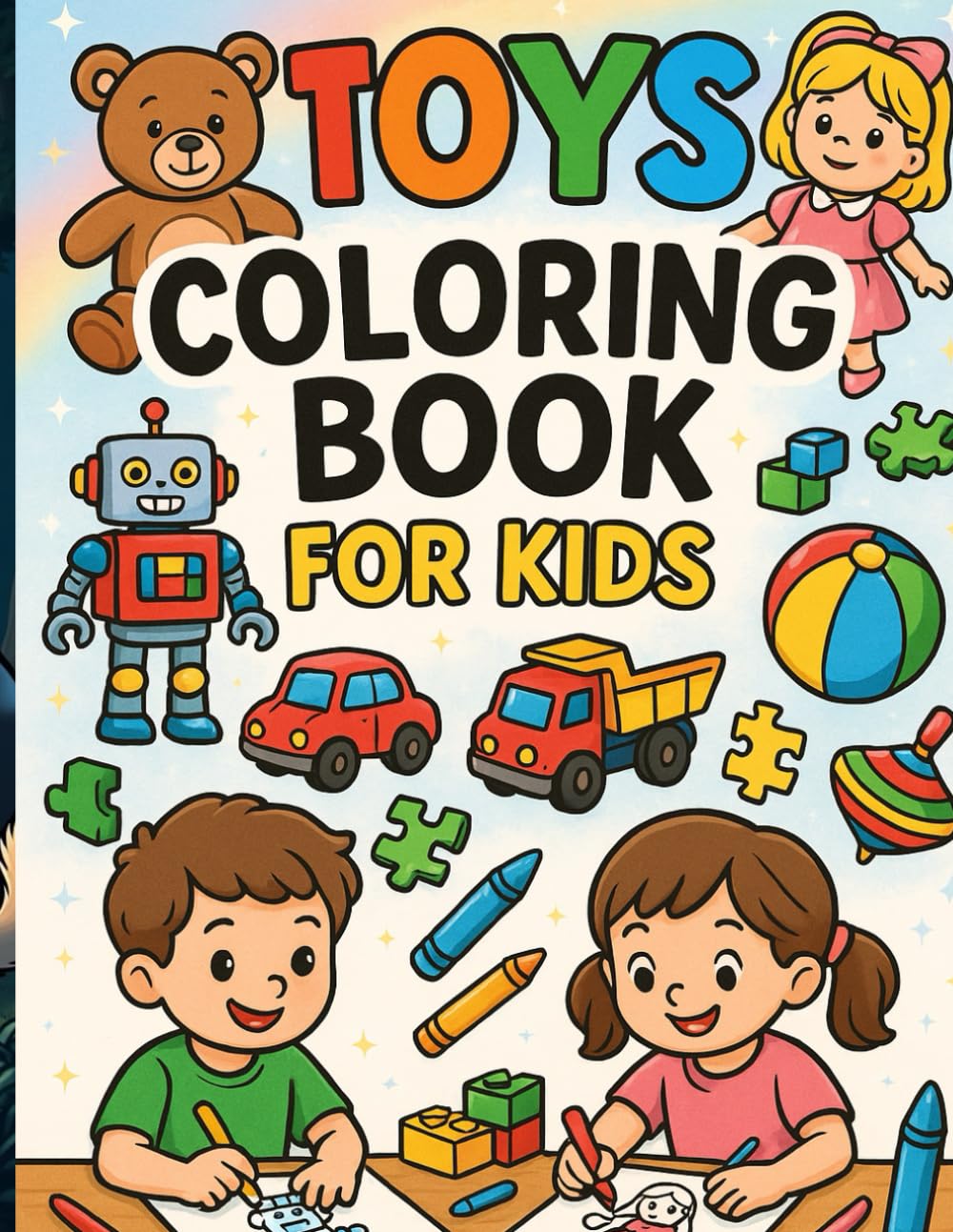 Toys Coloring Book for Kids: Fun and Easy Coloring Pages of Favorite Toys for Boys and Girls