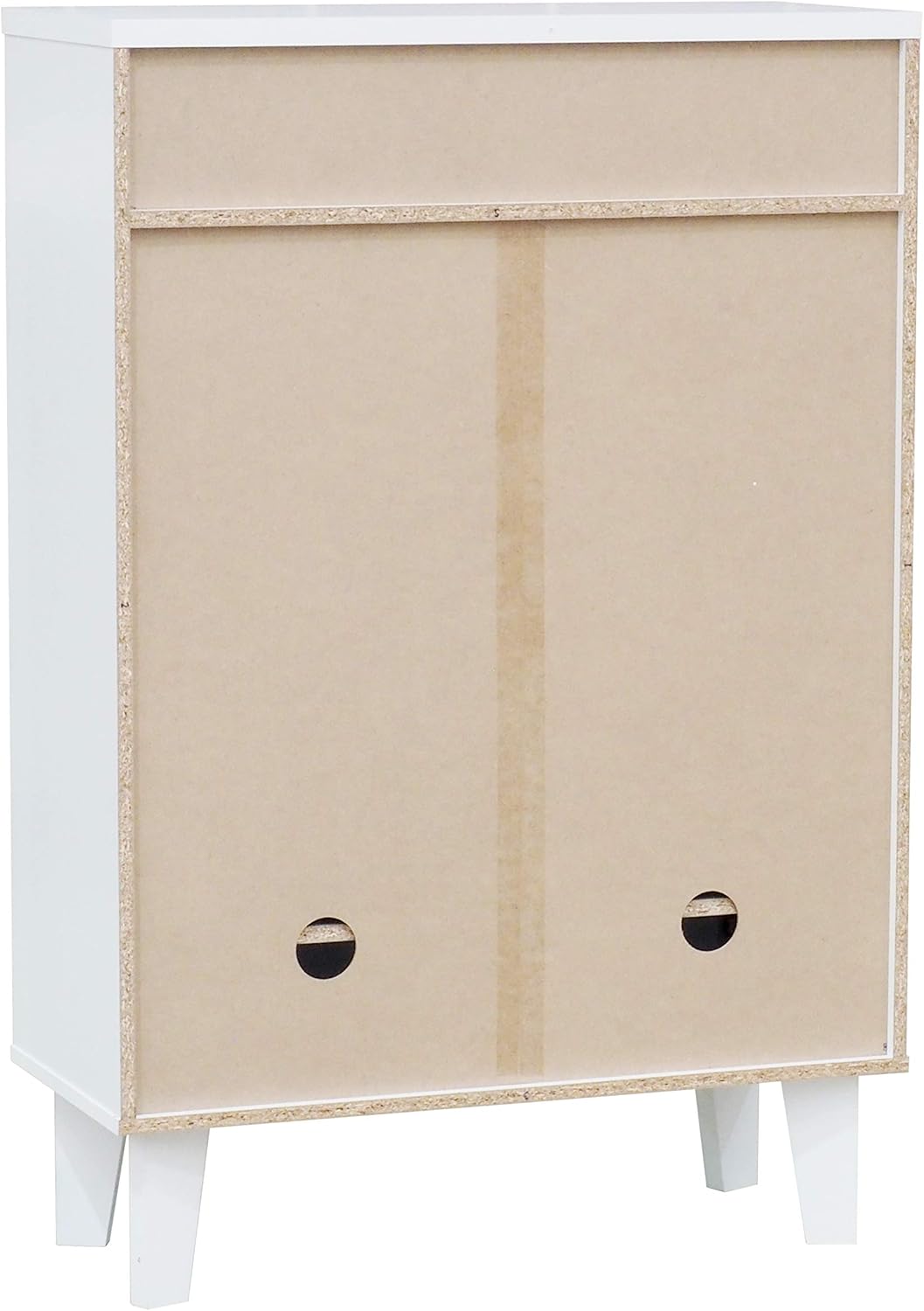 Kings Brand Furniture - Elgin Modern 2-Door with Open Shelf Shoe Rack Storage Cabinet, White