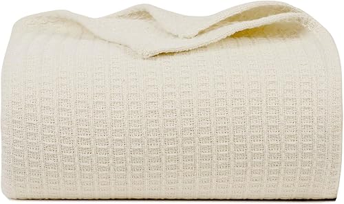 Bed Bath & Home - Manta de 100% algodón, ligera y transpirable, buena para todas las estaciones, suave y acogedora.