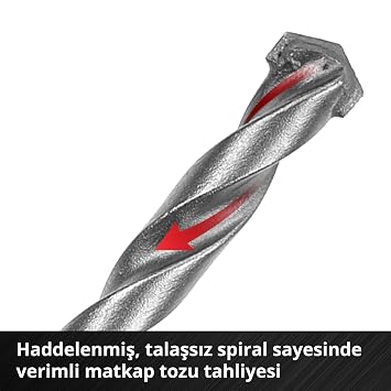 Orijinal Einhell S-CASE 10 parçalı duvar matkap ucu seti (DIN 10083-2'ye göre çelikten yapılmış, E 6.3 sap, takılı karbür uç, haddelenmiş mil, saklama kutusu dahil) - 49108743