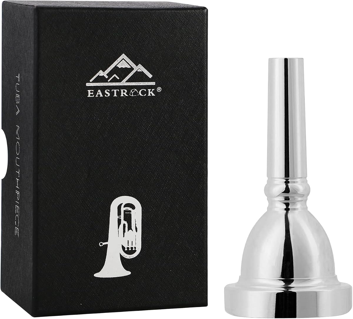EASTROCK Standard Tuba Mouthpiece, Silver Plated Size U, Vacuum Packed | Tuba Mouthpiece, Silver-Plated Surface, Smooth Feel, Durable Design, Suitable for Students, Beginners and Players