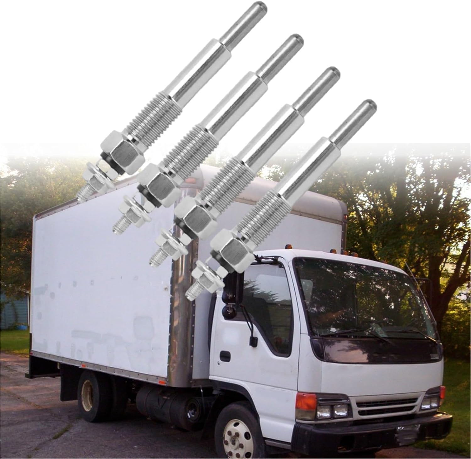 Glow Plug Kit For Isuzu Npr Nqr 4Bd2 For Diesel 1992 1993 1994 1995 1996 1997 1998 203-Is4Bd2 Engine Glow Plugs Quick Start Glow Plug Set Replacement