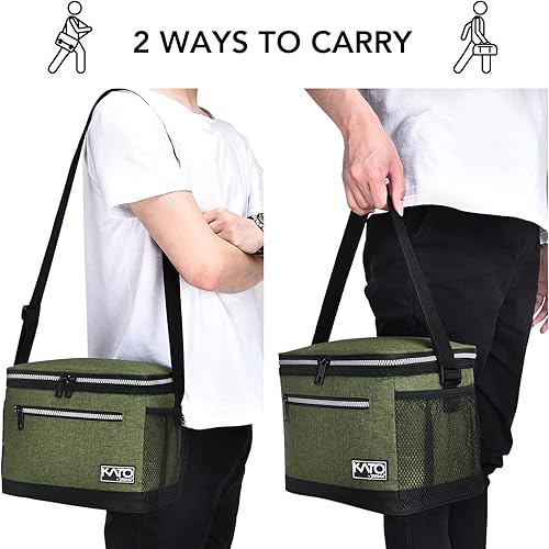 Miniatura 6 de Tirrinia - Lonchera térmica reutilizable a prueba de fugas para mujeres y hombres, lonchera térmica reutilizable para adultos, bolsa enfriadora para