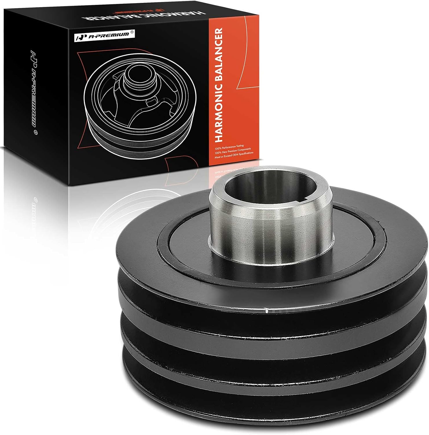 A-Premium Engine Harmonic Balancer Crankshaft Pulley Compatible with Nissan Pick Up 1987-2005, Tterrano 1989-2007