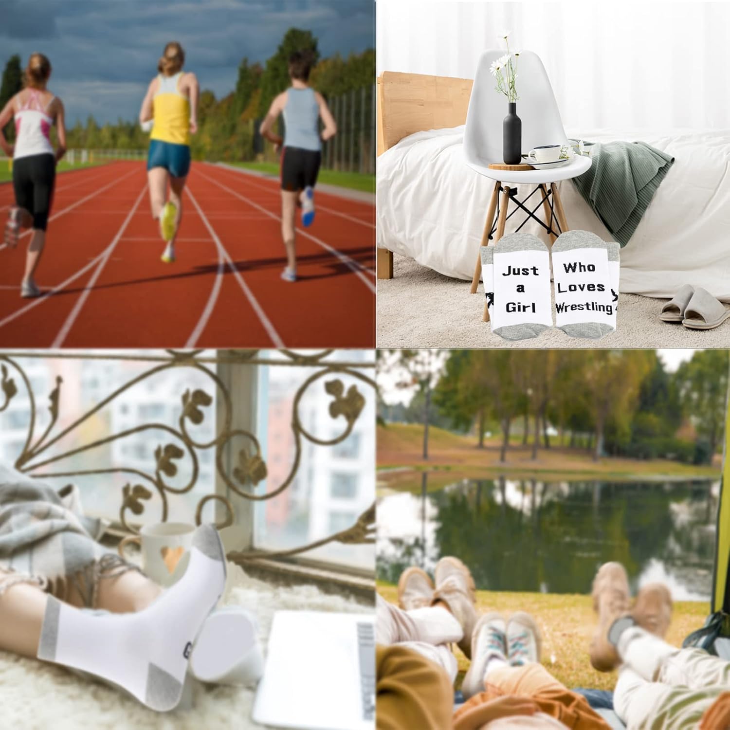 CMNIM Wrestling Gifts for Girls - 2 Pairs Novelty Socks for Wrestler Lovers - Just a Girl Who Loves Wrestling - Image 6