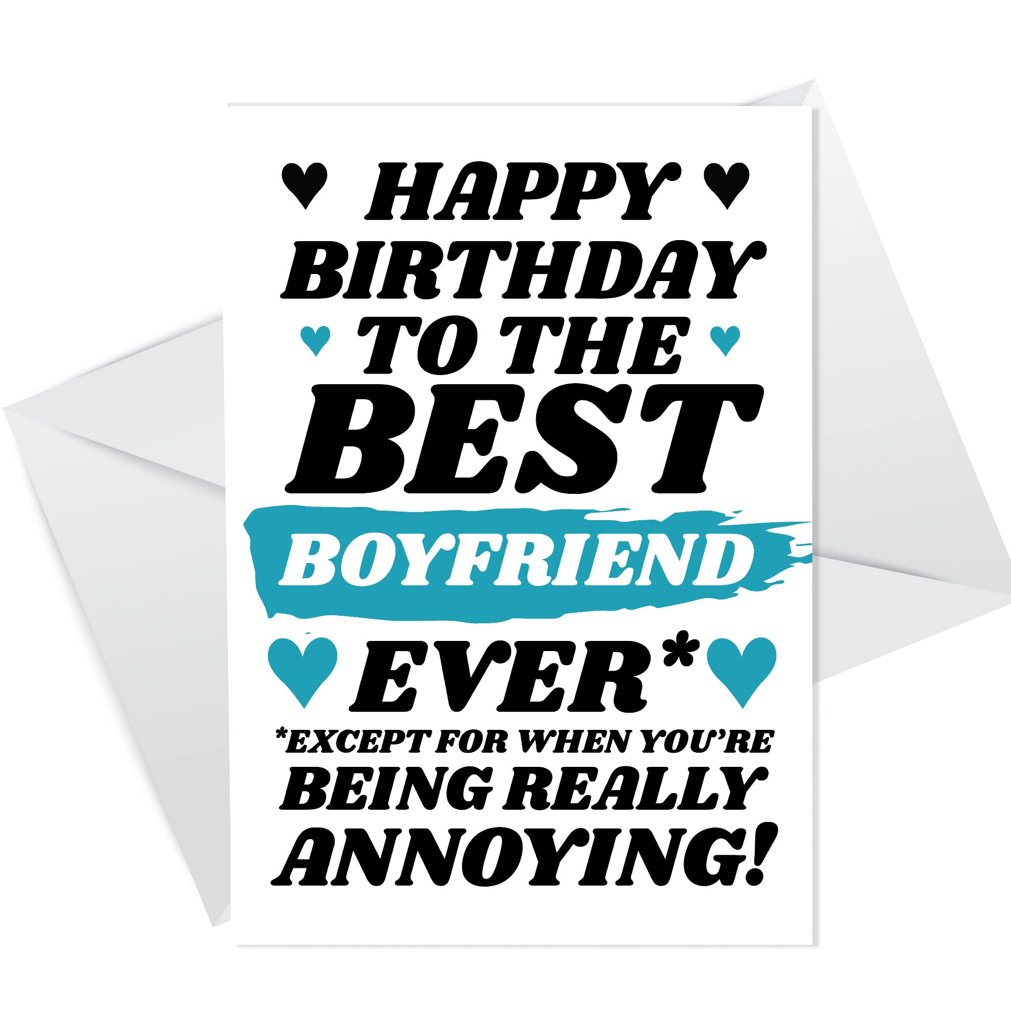 Funny Joke Birthday Card For Best Boyfriend Rude Card For Him Humour