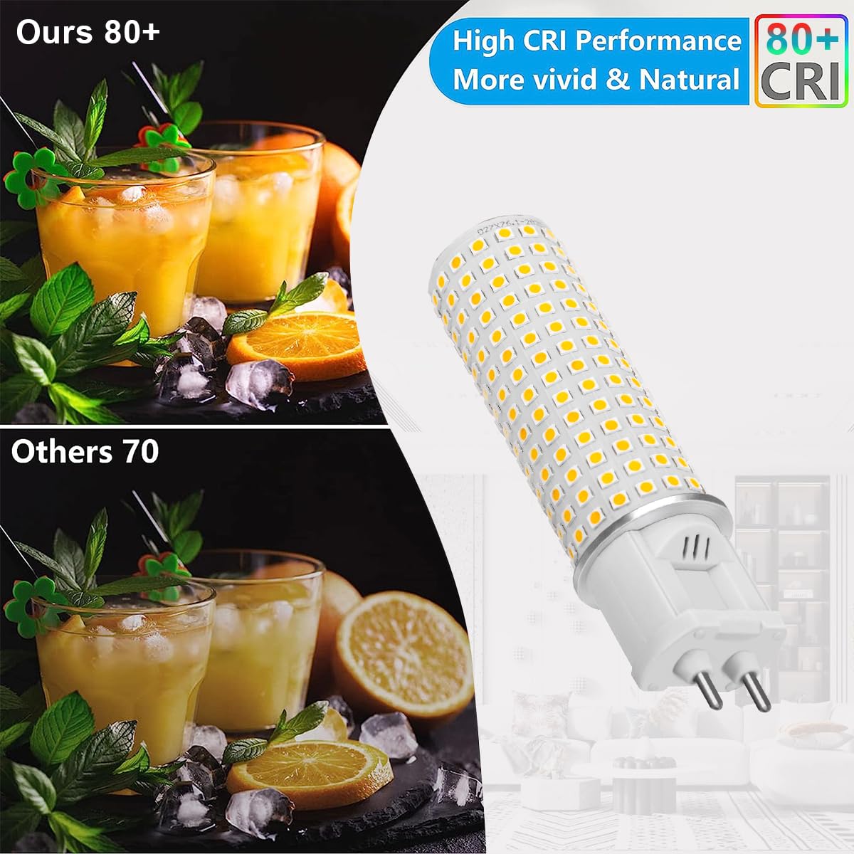 強体感 h4cbh THXE CRDP CRDh CBD cbn CNP enwant G12 LED Bulb Metal Halide LED Replacement 18W, T6 LED