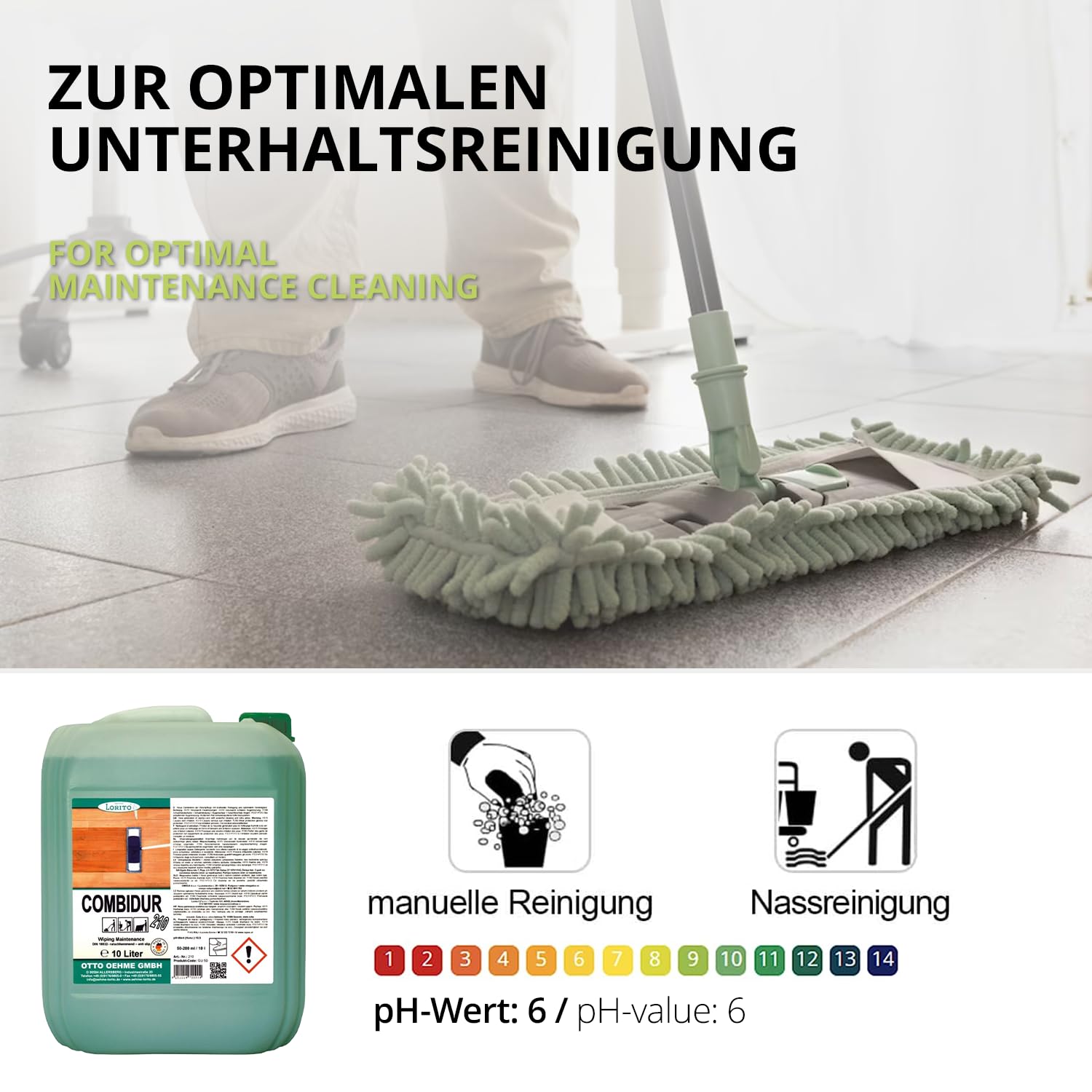 Lorito Combidur Wischpflege 10L Bodenreiniger Konzentrat