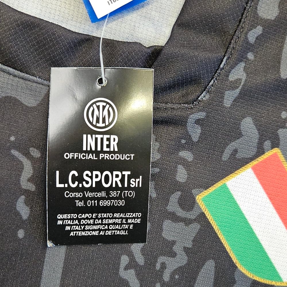 Inter Replica Maglia Portiere Kit 24-25 Replica Ufficiale Maglia Inter Portiere 2024 2025 Personalizzabile, Nero, Grigio, Bambino Ragazzo Adulto Unisex - Adulto