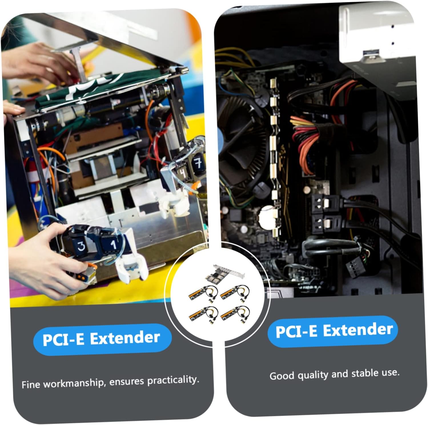 Pci E Adapter Card USB Riser Extension with Port Pci E USB Expansion Plated Connector Stable Mining Computer Accessory for Enhanced Pcie Port Connectivity