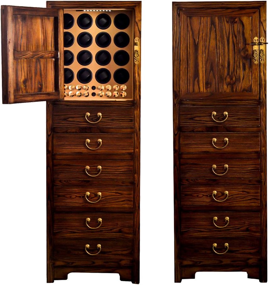 MOMODESIGNS Luxury watch winder cabinet for 16 automatic watches Chain winder display Jewelry storage case with 6 drawers