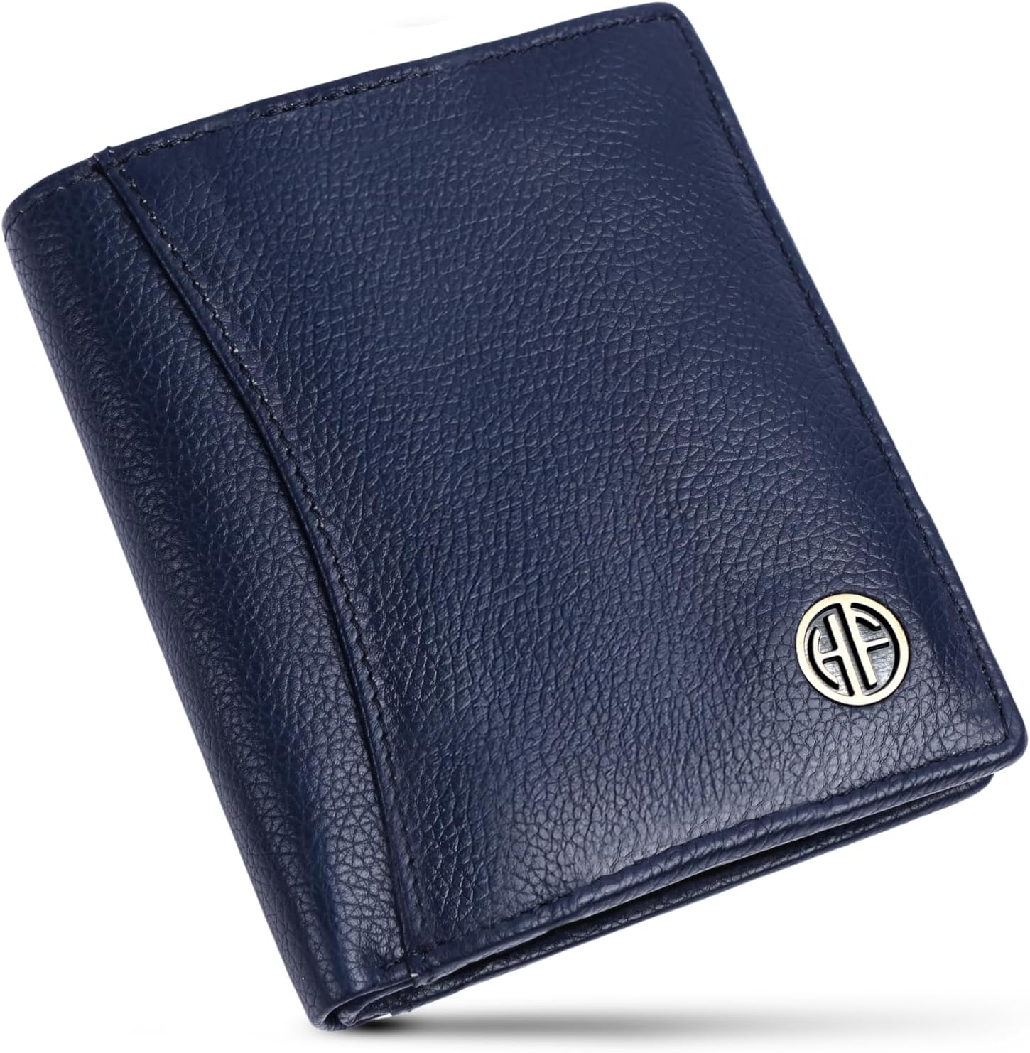 Men's Genuine Leather Wallet RFID Protected foraily use Blue
