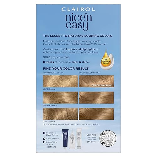 Miniatura 62 de Clairol Nice 'N Easy - tinte permanente para el cabello,100% cobertura de canas, color 8A, paquete de 3 unidades 10 Extra Light Blonde