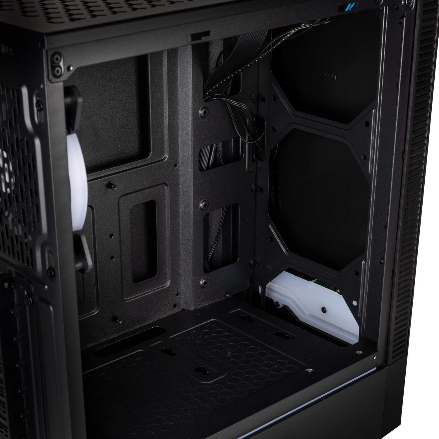 Caja de Torre Media ATX Inspire K9 RGB con Panel acristalado, Color Negro