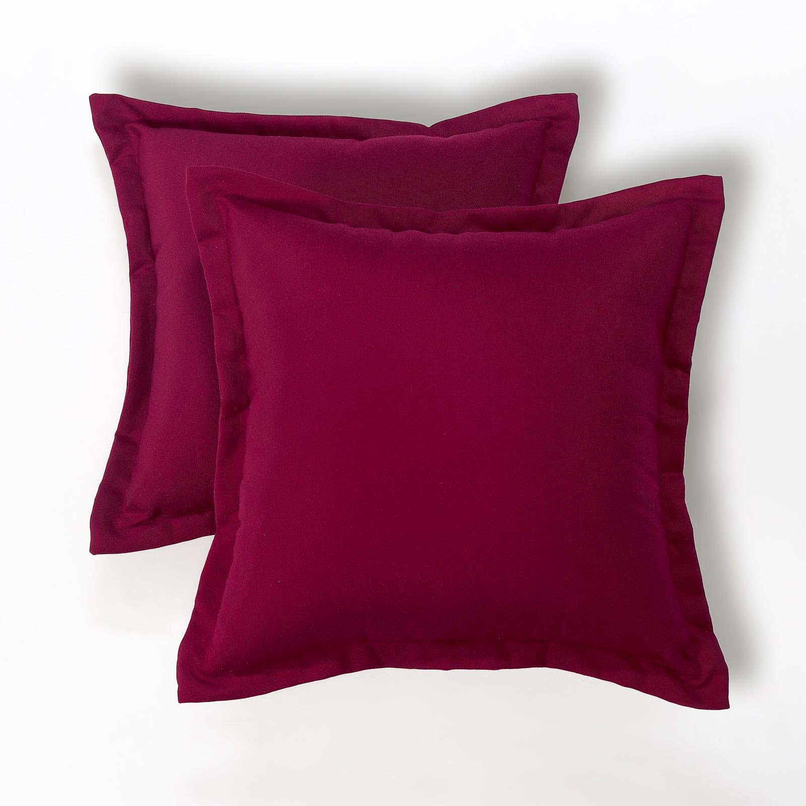 B&Q -  Luxury Outdoor Cushions 2 SetWaterproof Filled CushionsSoft-Touch,plain Burgundy Red,for Garden And Indoors,45X45Cm