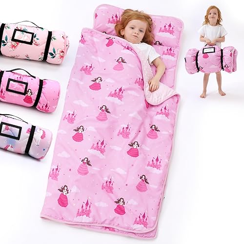 BORPRES -Colchoneta de siesta para niños y niñas, tapete de dormir para niños y niñas, con almohada extraíble y manta, saco de dormir extra grueso disponible en Yaxa Colombia