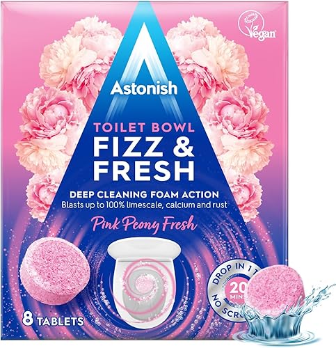 Miniatura 15 de Astonish Limpiador espumoso de eucalipto para inodoro, limpieza profunda, calcio y óxido, sin botella, elimina las manchas duras, caja de 8 tabletas