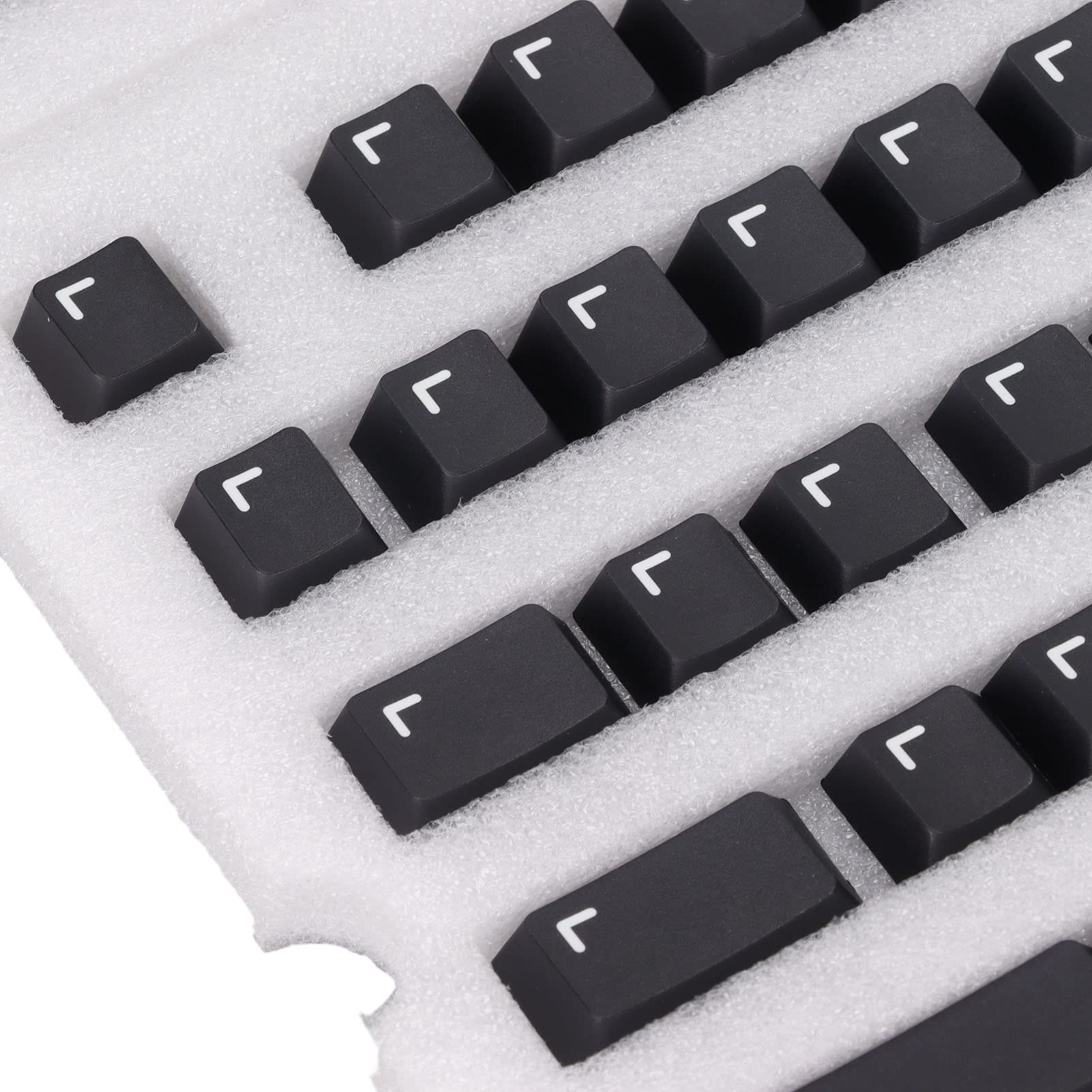 KUIDAMOS 128 Klawiszy PBT Profesjonalne Nasadki na Klawisze DIY do Uniwersalnej Klawiatury Mechanicznej, Trwałe i Wygodne dla Graczy, materiał PBT (GMK Czarny PX)