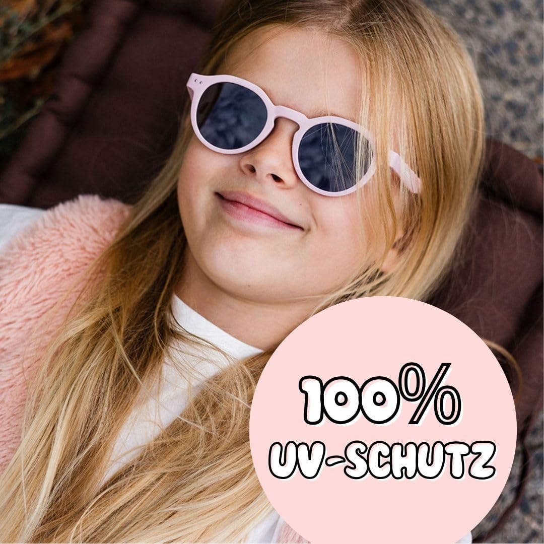 Kinder Sonnenbrille 3–8 Jahre – UV400 Schutz & polarisierte Gläser – Flexibel & bruchsicher – Rutschfeste Bügel – Leicht & stylisch für Jungen & Mädchen