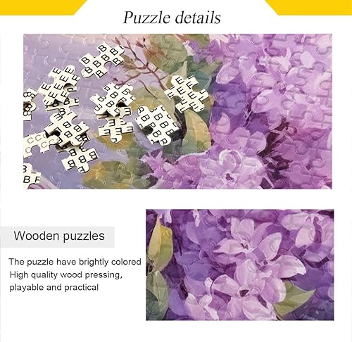 Miniatura 2 de Purple Flower Jigsaw Puzzles 500 Pieces for Adults,Learning Educational Puzzles,Difficult and Challenge Families Toys with Mesh Storage Bag 2011817
