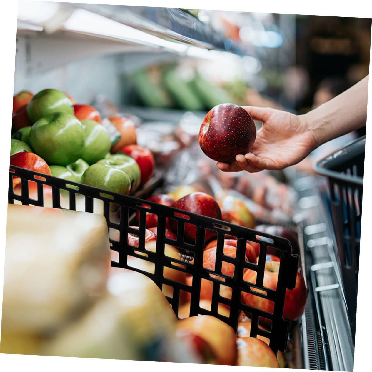 2pcs Supermarket Shelf Guardrail Retail Shelf Organizer Fresh Food Display Rack Baffle Fence Efficient Fruit Vegetable Separator