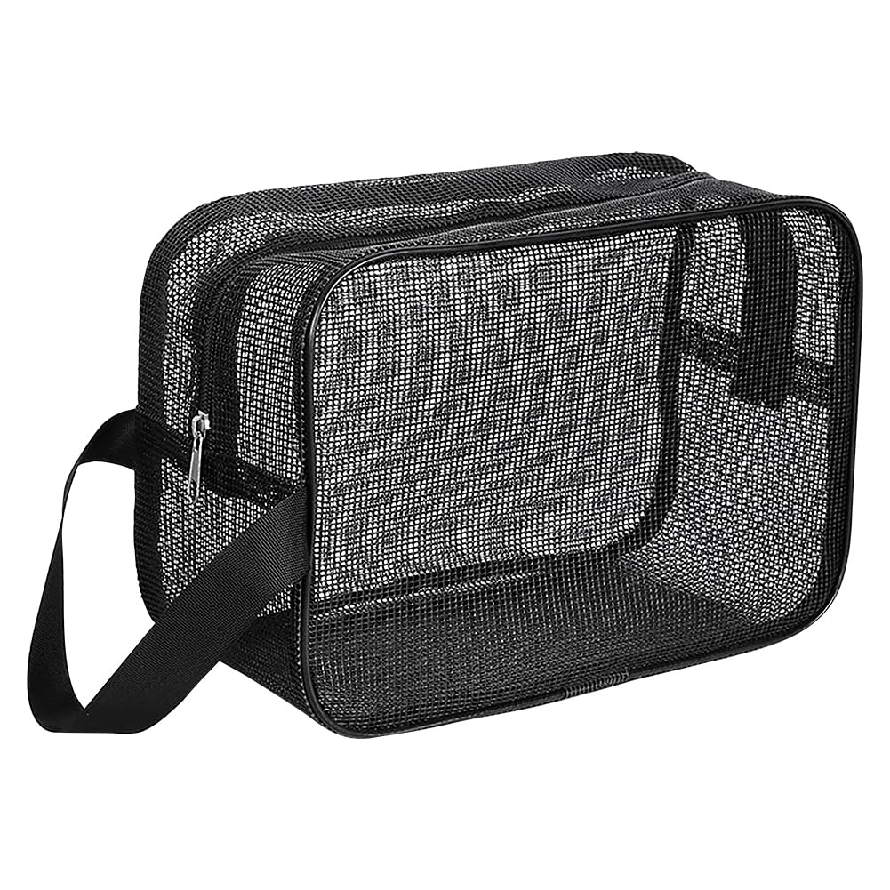 UUYYEO Mesh Shower Bag Dorm Toiletry Organizer Tote Travel Shower Caddy Bag Net Gym Bathroom Bag College Dorm
