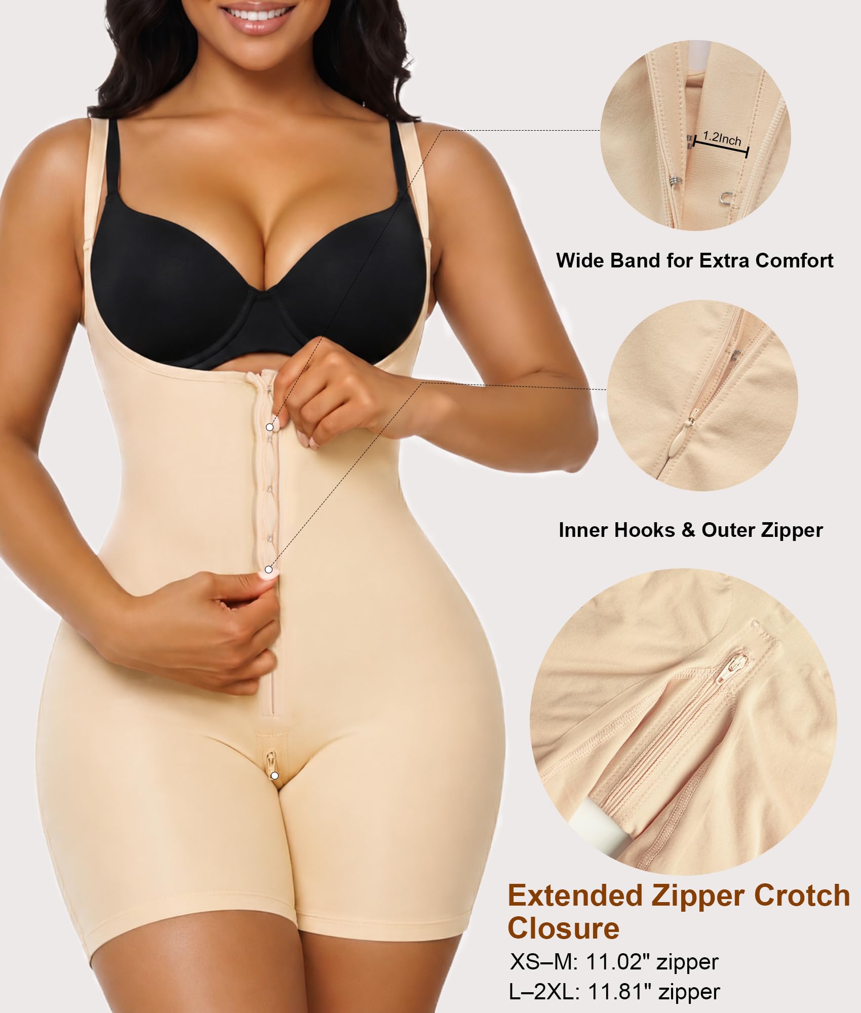 SHAPERX Faja Modellante Contenitivo Donna Body Snellente Pancia Piatta Senza Cuciture Guaina Invisibile Shapewear