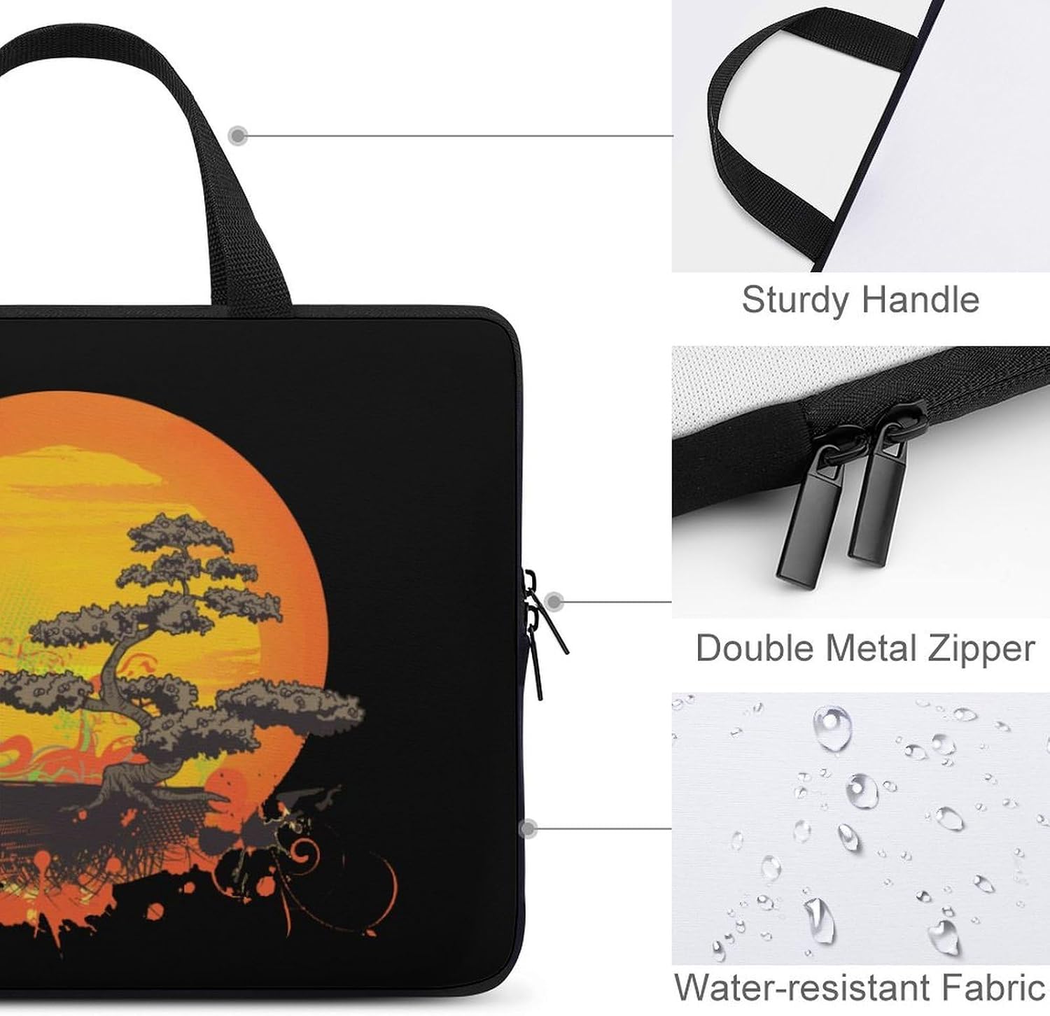 Bonsai And Tree Laptop Bag Computer Case Lightweight Work Bags Briefcase Handbags for Women Men image 4