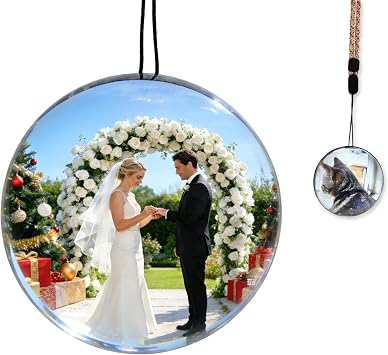 Crystal Ball Video Player, Memory Sphere Lamp with Sound, 2.7" 3D Memory Orb Digital Player, Personalized Valentines Day Gifts for Women, Wife, Men, Husband,White