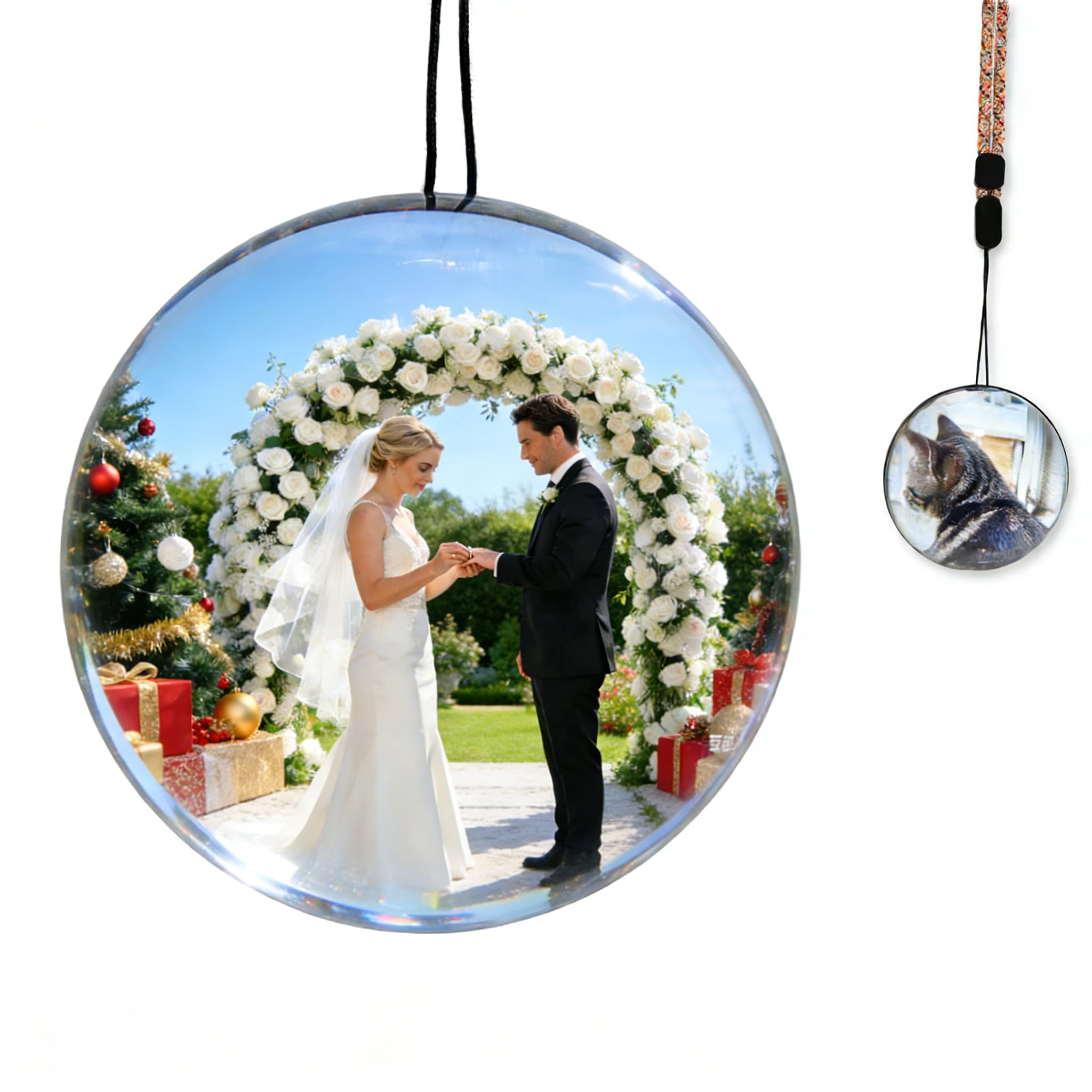 Crystal Ball Video Player, Memory Sphere Lamp with Sound, 2.7" 3D Crystal Ball, Video Sphere Orb Digital Player, Personalized Gift for Anniversary, Birthday,Wedding, Couples, Pet (White)-image-18