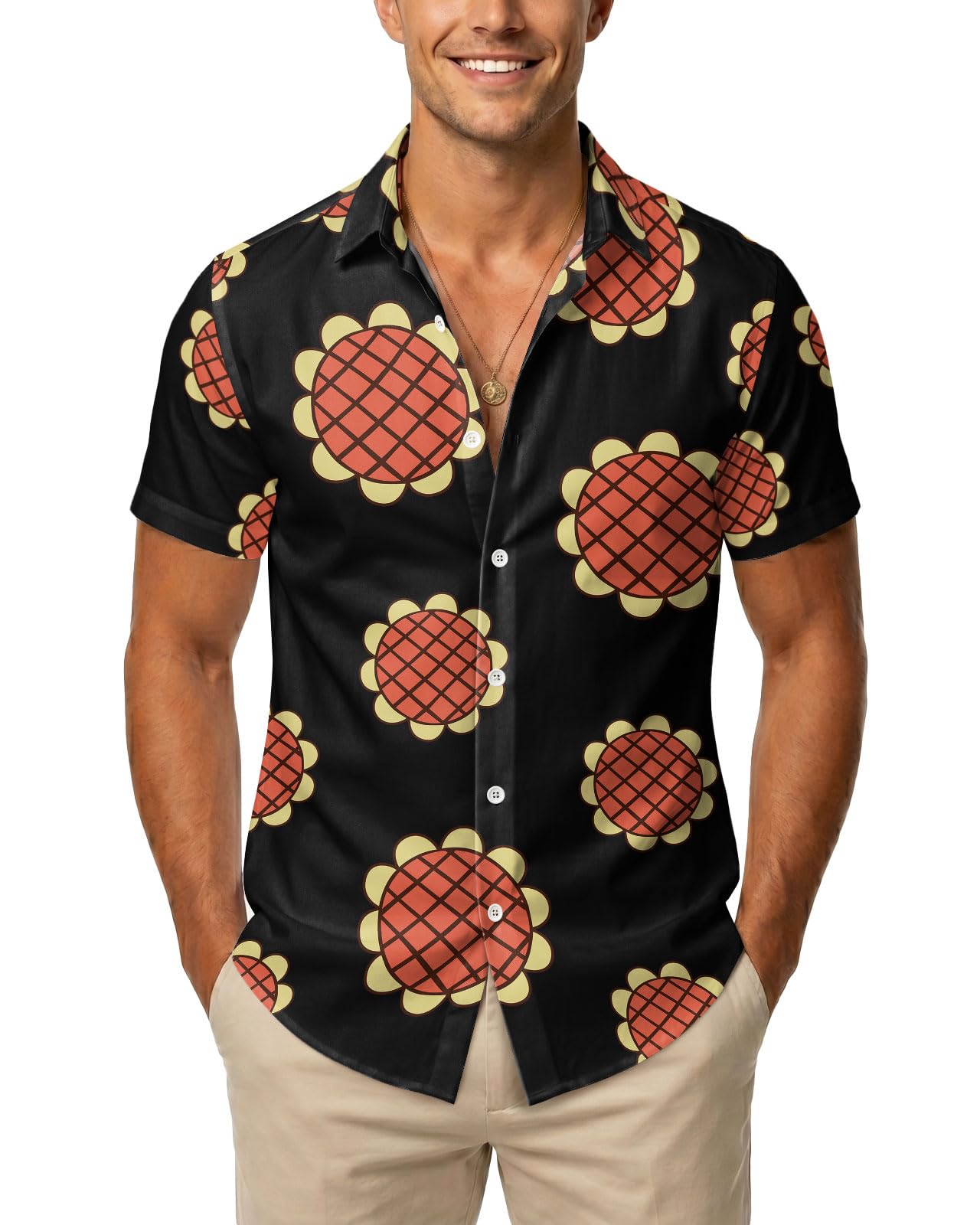 99TIMORO Movie Characters Hawaiian Shirt for Men Short Sleeve Top
