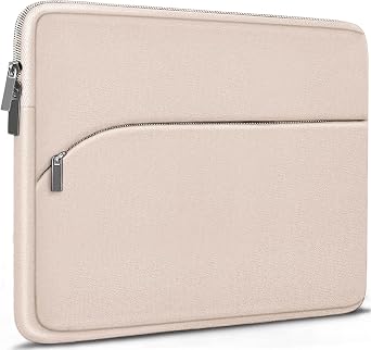 Laptop Case 15.6 inch, Durable Portable Monitor Protective Cover with Front Pocket, Traveling Laptop Sleeve Compatible for HP, Dell, Asus, Lenovo, Light Pink
