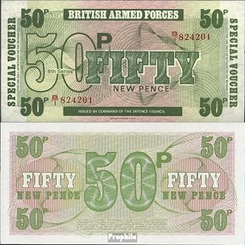 Prophila Collection Banknote United Kingdom Pick-number M49 uncirculated 1972 50 NEW Pence money for collectors - no means of payment