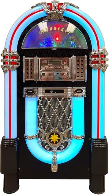 Arkrocket Taurus II Mid-Size Jukebox Vinyl Record Player Bluetooth USB S...